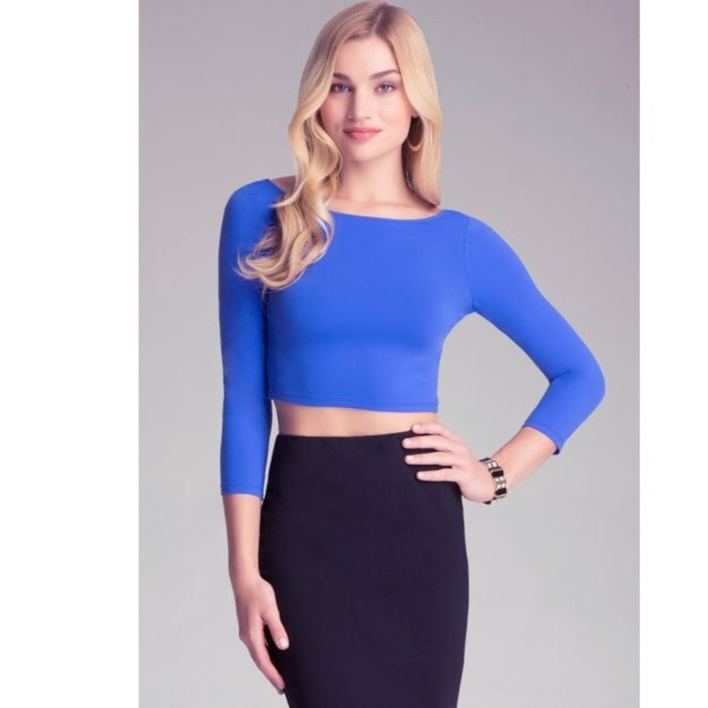Bebe Scoop Neck Crop Top